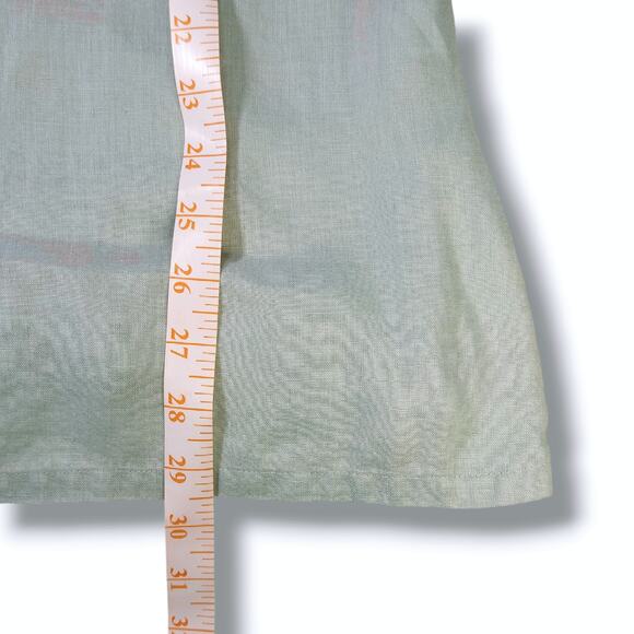 EUC J.Jill Love Linen Split Neck Oversized Linen Tunic Sz. S [6-8] Soft Green - Picture 9 of 10